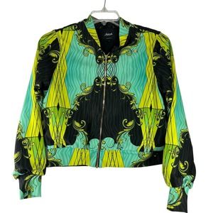 Asherah Swimwear Jacket Top Womens Size XS Full Zip‎ Cropped Made in USA